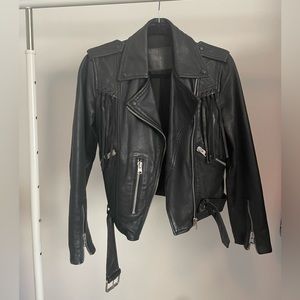 ALLSAINTS // TASSEL BALFERN LEATHER JACKET – BLACK